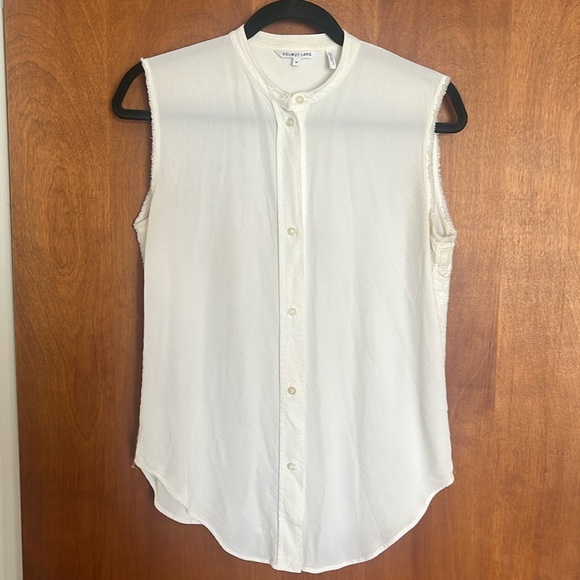 Helmet Lang - Sleeveless Button Up Short - Medium - Picture 1 of 6